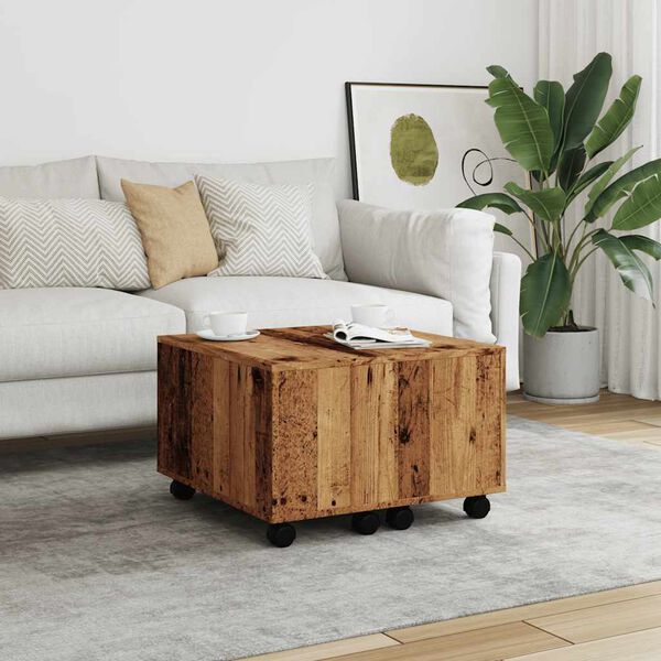 vidaXL Coffee Table Old Wood 60x60x38 cm Engineered Wood