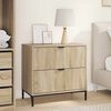vidaXL Bedside Table Sonoma oak 63.5 x 36 x 61 cm Engineered wood