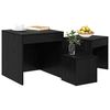 vidaXL Coffee Table 3 pcs Black Oak Engineered Wood