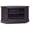 vidaXL Corner TV Cabinet Light Black 80x40x49 cm Solid Wood Mahogany