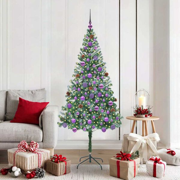 vidaXL Artificial Christmas Tree with Stand Green 180 cm PVC and Steel