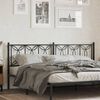 vidaXL Metal Headboard Black 193 cm