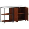 vidaXL Kitchen Storage Set with Shelf 2 pcs Rusty Weathering Steel
