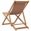 vidaXL Folding Beach Chairs 2 pcs Taupe Fabric and Solid Wood