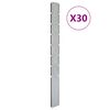 vidaXL Garden Fence Posts 30 pcs Silver 200 cm&nbsp;Galvanised Steel