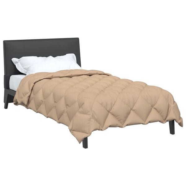 vidaXL Winter Duvet Taupe 200 x 135 cm Microfiber