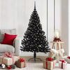 vidaXL Artificial Pre-lit Christmas Tree Black 150 cm PVC