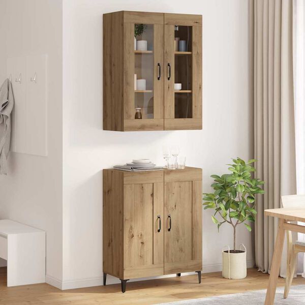 vidaXL Highboard Artisan Oak 69.5 x 34 x 180 cm Engineered Wood