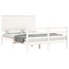 vidaXL Bed Frame without Mattress White 140x190 cm Solid Wood