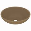 vidaXL Luxury Basin Oval-shaped Matt Cream 40x33 cm Ceramic