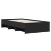 vidaXL Bed Frame without Mattress Black 100x200 cm Engineered Wood
