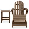 vidaXL Garden Adirondack Chair with Ottoman&Table Solid Fir Wood Brown