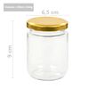 vidaXL Glass Jam Jars with Gold Lid 48 pcs 230 ml