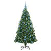vidaXL Artificial Christmas Tree with 300 LEDs with Stand Green 180 cm