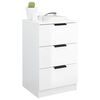 vidaXL Bedside Cabinets 2 pcs High Gloss White 40x36x65 cm