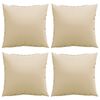 vidaXL Sofa Cushions 4 pcs Beige 60x60 cm Fabric