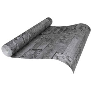 vidaXL 3D Stone Wallpaper Black 10 x 0.53 m Non-Woven Fabric