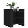 vidaXL Bedside Cabinet Black 45x50x50 cm Engineered Wood
