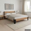 vidaXL Bed Frame without Mattress Solid Acacia Wood Steel 152x203 cm