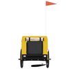vidaXL Pet Bike Trailer Yellow and Black Oxford Fabric and Iron
