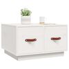 vidaXL Coffee Table White 60x53x35 cm Solid Wood Pine
