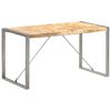 vidaXL Dining Table 140x70x75 cm Solid Rough Mango Wood