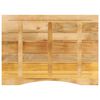 vidaXL Desk Top with Curve 110x80x2.5 cm Solid Wood Rough Mango