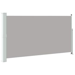 vidaXL Side Awning | Grey screen, Green grey posts