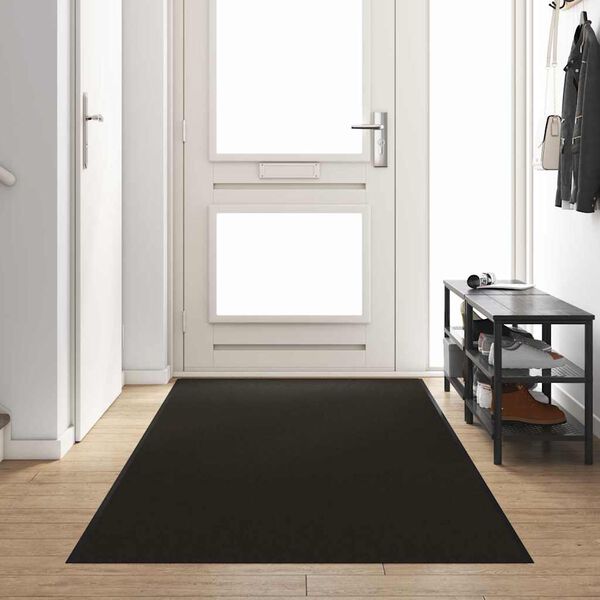 vidaXL Doormat Other Black 120 x 400 cm Polypropylene and vinyl