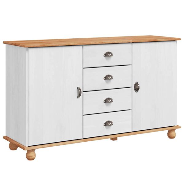 vidaXL Sideboard with Drawer ASKIM 133.5 x 40 x 79 cm Solid pine wood