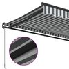 vidaXL Manual Retractable Awning Anthracite and White 450x350 cm