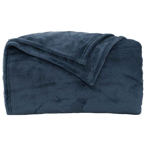 vidaXL Throw Blanket Navy Blue 220 x 240 cm Fleece