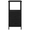 vidaXL Bedside Cabinet with Drawer 2 pcs Black Oak 34 x 35.5 x 70 cm