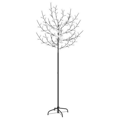 vidaXL Christmas Tree 200 LEDs Cold White Light Cherry Blossom 180 cm