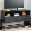vidaXL TV Cabinet Black 100.5x39x60.5 cm Steel