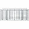 vidaXL Gabion Raised Bed 2 pcs Silver 200 x 50 x 80 cm