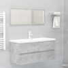 vidaXL 2 Piece Bathroom Furniture Set Concrete Grey Engineered Wood