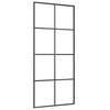 vidaXL Sliding Door Aluminium and ESG Glass 90x205 cm Black