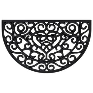 vidaXL Door Mat Half Round 45x75 cm Rubber