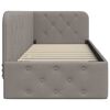 vidaXL Corner Bed Frame with Headboard Taupe 80 x 200 cm Fabric