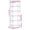 vidaXL Bookcase 6-Tier Brown Oak 60x30x188 cm Engineered Wood