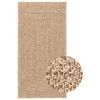 vidaXL Rug ZIZUR Beige 80x250 cm Jute Look Indoor and Outdoor