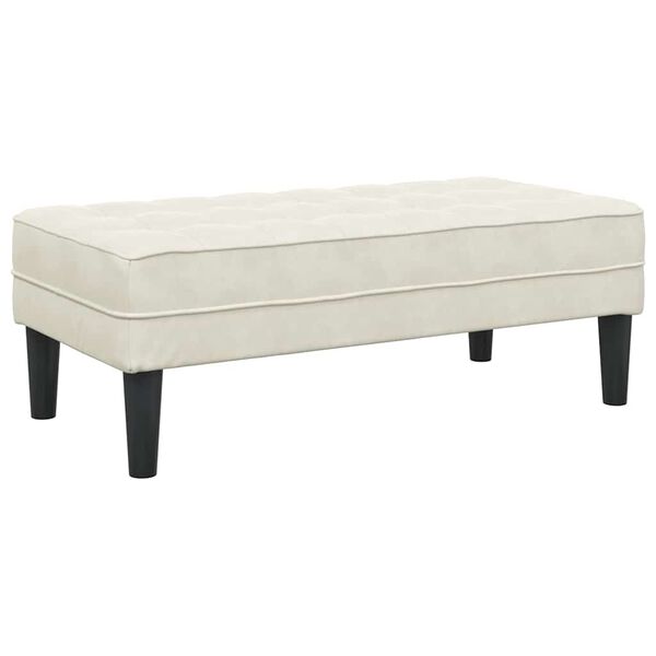 vidaXL Bench Cream 113 x 57 x 39 cm Velvet