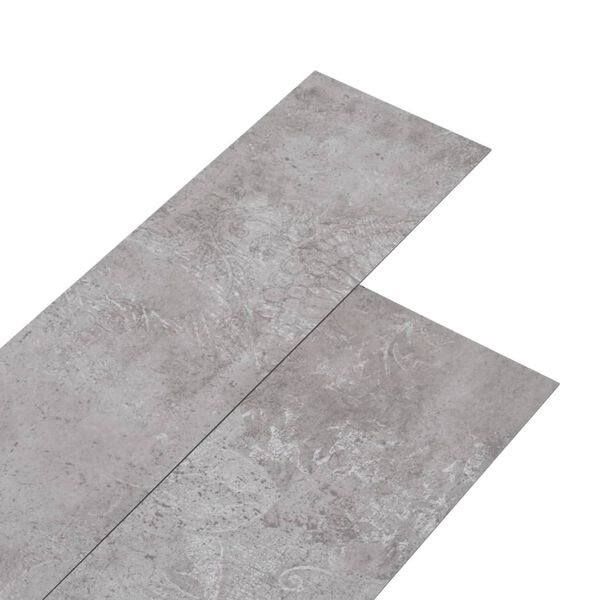 vidaXL PVC Flooring Planks 5.02 m&sup2; 2 mm Self-adhesive Earth Grey