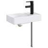 vidaXL Bathroom Wash Basin Matte Black 40.5 x 22.5 x 11.5 cm Metal