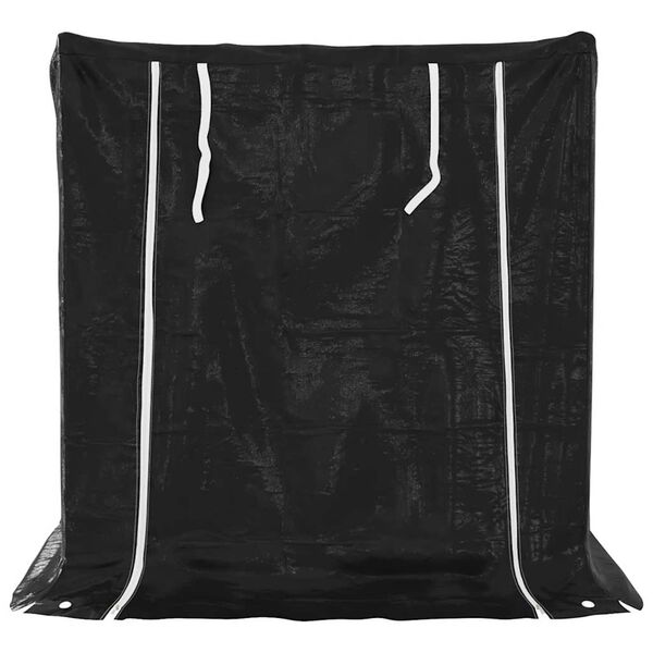 vidaxL Firewood Rack with Rain Cover 100.5x100.5x110.5 cm Galvanised Steel