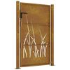 vidaXL Garden Gate 100x125 cm Corten Steel Grass Design