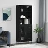 vidaXL Highboard Black 69.5x34x180 cm Engineered Wood