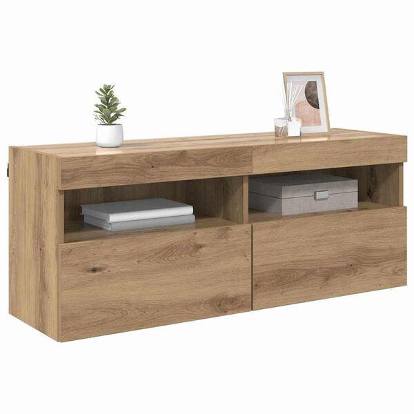 vidaXL TV Wall Cabinet Artisan Oak 100 x 30 x 40 cm Engineered Wood