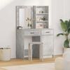 vidaXL Dressing Table Set 2 pcs Concrete Grey Engineered Wood